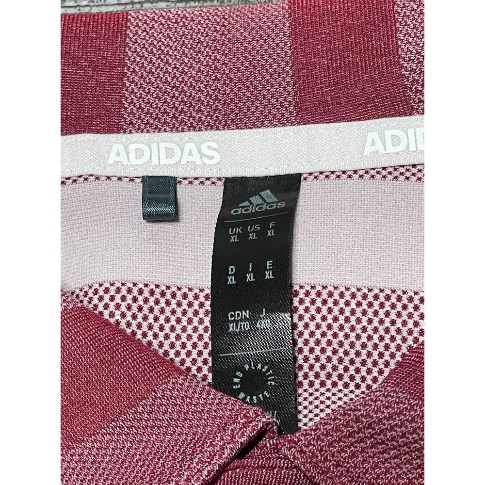 Adidas‎ Men's Polo Stripes Breathable Red Size XL